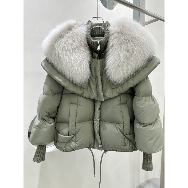 High-end Fox Fur Collar Puffer Jacket