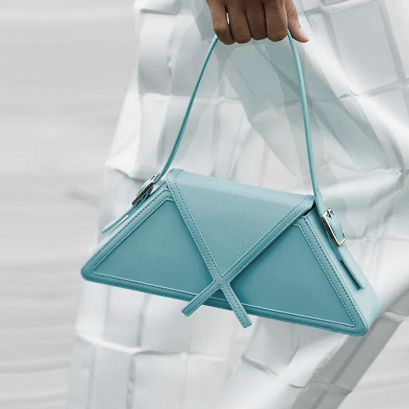 Panelled Trapezoid Underarm Bag