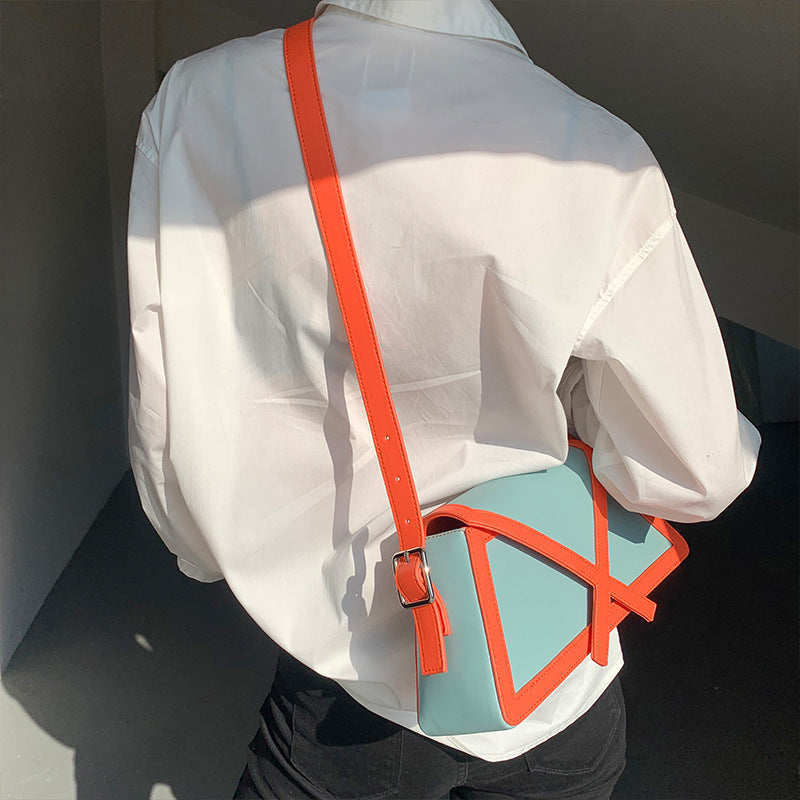 Panelled Trapezoid Underarm Bag