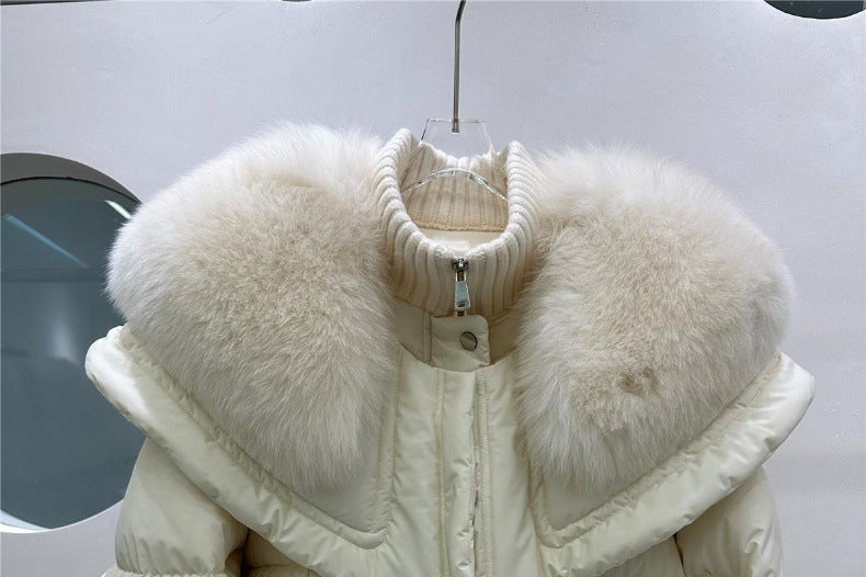 High-end Fox Fur Collar Puffer Jacket