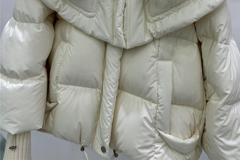 High-end Fox Fur Collar Puffer Jacket