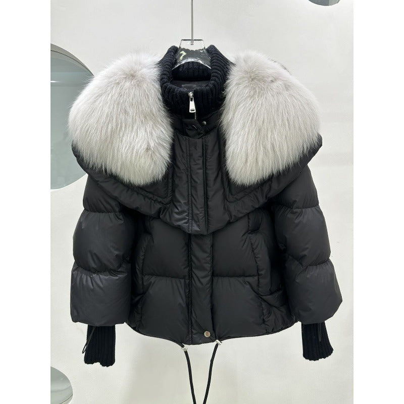 High-end Fox Fur Collar Puffer Jacket