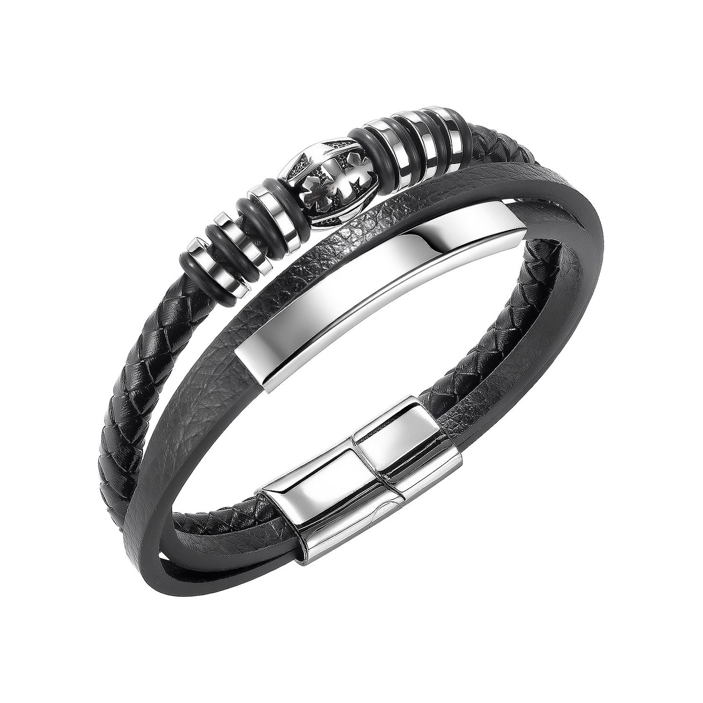 Punk Magnetic Leather Bracelet