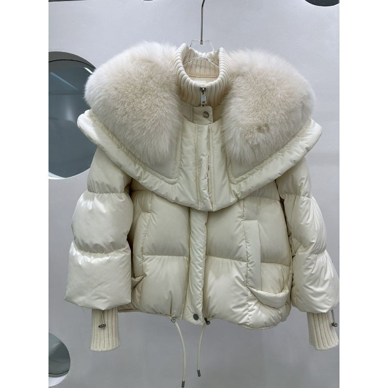 High-end Fox Fur Collar Puffer Jacket