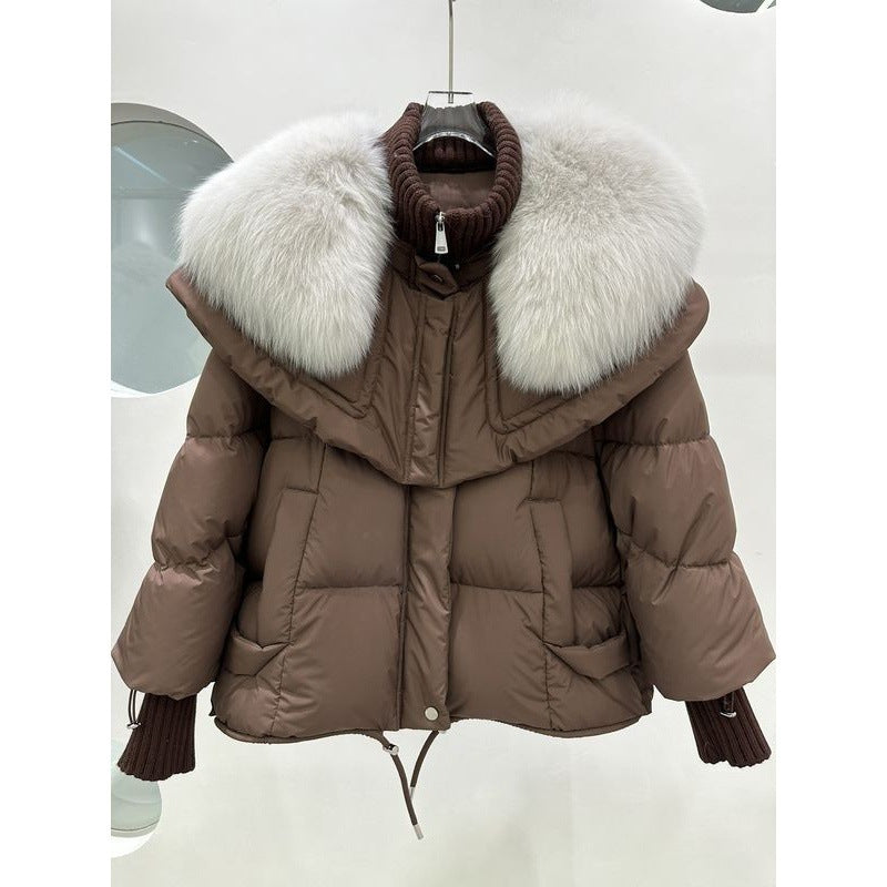 High-end Fox Fur Collar Puffer Jacket