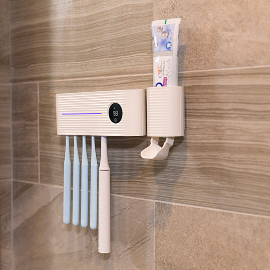 Multifunctional toothbrush rack/Toothpaste squeezer