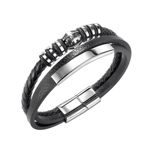 Punk Magnetic Leather Bracelet