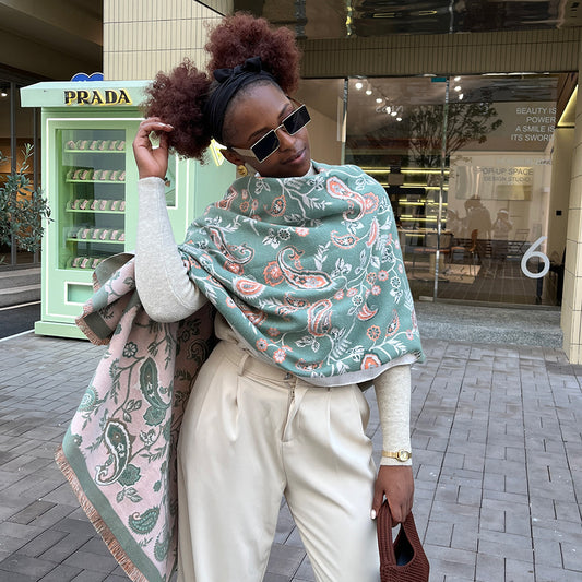 Long Thickened European and American Scarf
