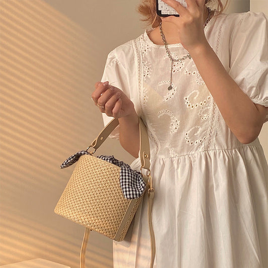 Bucket Straw Bag